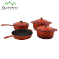 Vente chaude casserole émail casserole set pot de cuisson